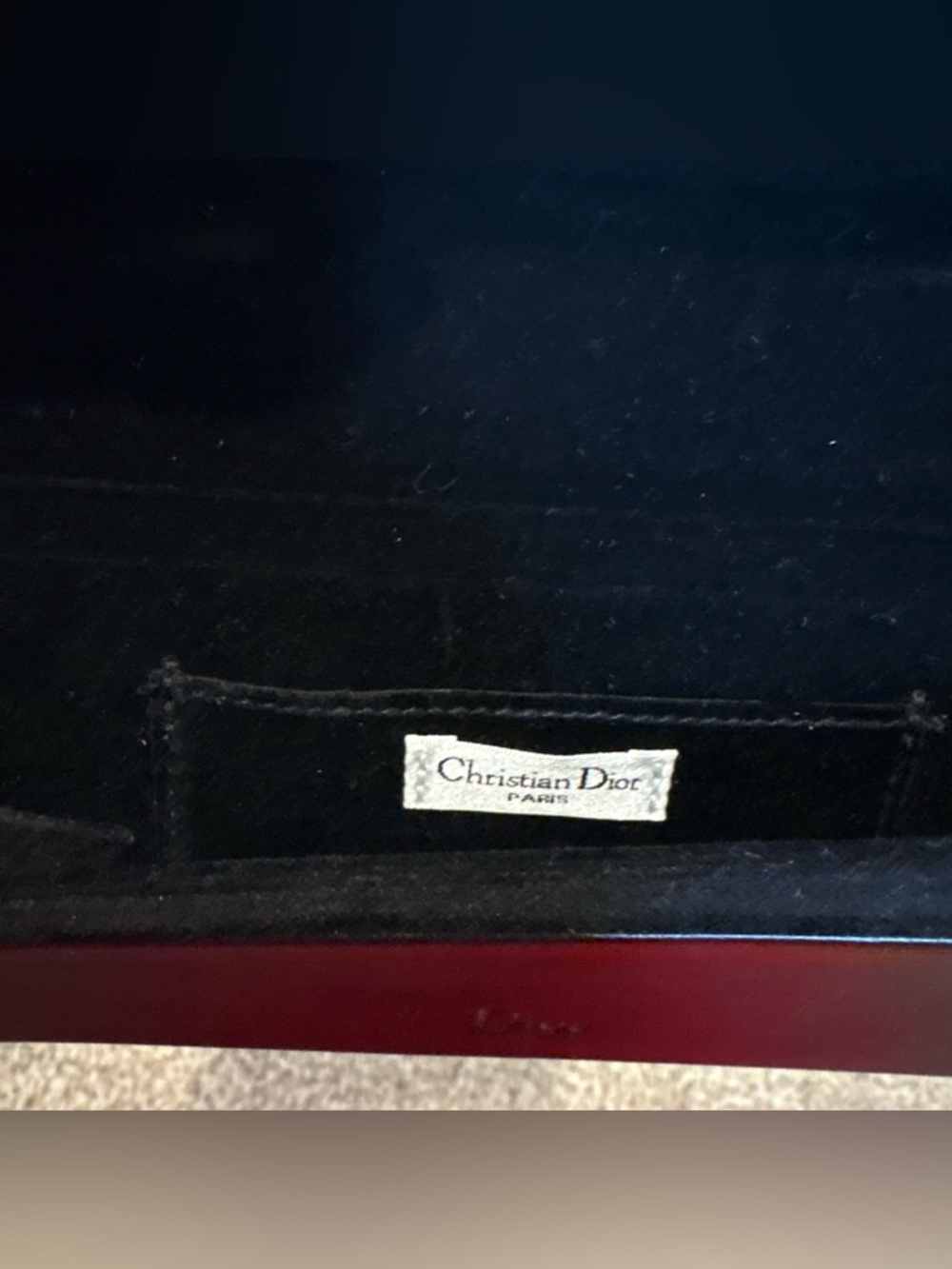 Christian Dior Black Velvet Inside sunglasses case